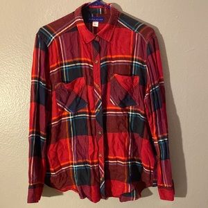Red flannel long sleeve shirt